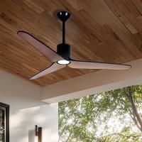 56"Ceiling Fan by Minka Aire - Tempri Collection, Coal Black Finish - F669L-CL/ASW