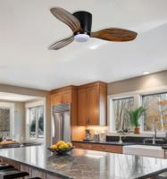 36"Ceiling Fan by Minka Aire - Ventiara Collection, Coal Black Finish - F693L-CL/DK