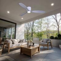 52"Ceiling Fan by Minka Aire - Ventiara Collection, Flat White Finish - F694L-WHF