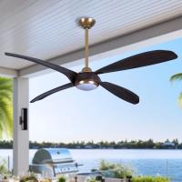 60"Ceiling Fan by Minka Aire - Mortyn Collection, Legacy Brass Finish - F698L-LBR/DO