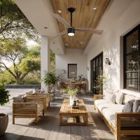 52"Ceiling Fan by Minka Aire - Elavan Collection, Dark Bronze Finish - F744L-DB/ASW