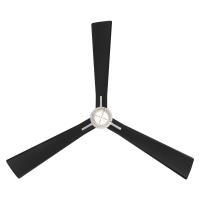 65"Ceiling Fan by Minka Aire - Nauticus Collection, Brushed Nickel Wet With Coal Blades Finish - F768L-BNW/CL
