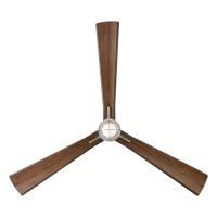 65"Ceiling Fan by Minka Aire - Nauticus Collection, Brushed Nickel Wet With Distressed Koa Blades Finish - F768L-BNW/DK