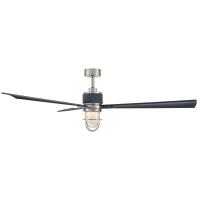 65"Ceiling Fan by Minka Aire - Nauticus Collection, Brushed Nickel Wet With Navy Blades Finish - F768L-BNW/NVY