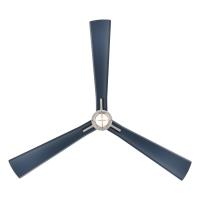 65"Ceiling Fan by Minka Aire - Nauticus Collection, Brushed Nickel Wet With Navy Blades Finish - F768L-BNW/NVY