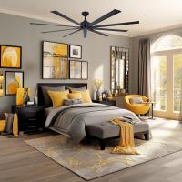 72"Ceiling Fan by Minka Aire - Xtreme Collection, Coal Black Finish - F887-72-CL