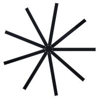 96"Ceiling Fan by Minka Aire - Xtreme Collection, Coal Black Finish - F887-96-CL