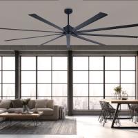 96"Ceiling Fan by Minka Aire - Xtreme Collection, Coal Black Finish - F887-96-CL