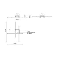 LED Flush Mount by Kuzco Lighting - Blade Collection, Brushed Gold Finish - FM23534-BG-UNV