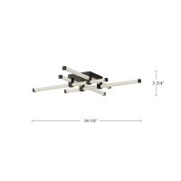 LED Flush Mount by Kuzco Lighting - Blade Collection, Brushed Gold Finish - FM23534-BG-UNV