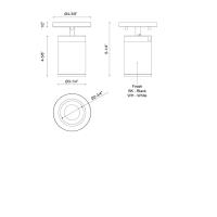 LED Ceiling Mount by Kuzco Lighting - Lorna Collection, White Finish - LD3-SA04W10-3036-WH-UNV-010