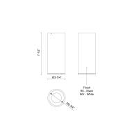 LED Flush Mount by Kuzco Lighting - Lorna Collection, White Finish - LD3-FM08W14-3036-WH-UNV-010
