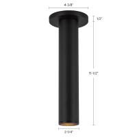LED Ceiling Mount by Kuzco Lighting - Lorna Collection, Black Finish - LD2-SM12W12-3036-BK-UNV-010