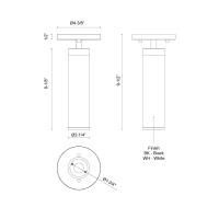 LED Ceiling Mount by Kuzco Lighting - Lorna Collection, Black Finish - LD2-SA08W10-3036-BK-UNV-010