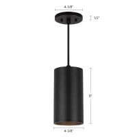 LED Pendant by Kuzco Lighting - Lorna Collection, Black Finish - LD4-PD08W20-3036-BK-UNV-010