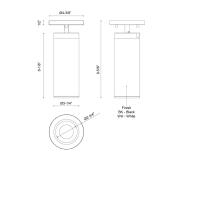 LED Ceiling Mount by Kuzco Lighting - Lorna Collection, White Finish - LD3-SA08W14-3036-WH-UNV-010