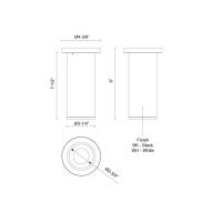LED Ceiling Mount by Kuzco Lighting - Lorna Collection, White Finish - LD3-SM08W14-3036-WH-UNV-010