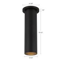 LED Ceiling Mount by Kuzco Lighting - Lorna Collection, Black Finish - LD3-SM12W18-3036-BK-UNV-010
