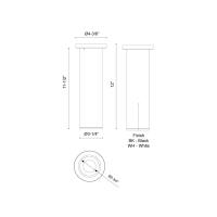 LED Ceiling Mount by Kuzco Lighting - Lorna Collection, White Finish - LD3-SM12W18-3036-WH-UNV-010