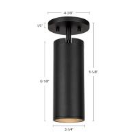 LED Ceiling Mount by Kuzco Lighting - Lorna Collection, Black Finish - LD3-SA08W14-3036-BK-UNV-010