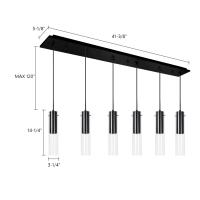 LED Pendant by Kuzco Lighting - Lena Collection, Black Finish - MP21703BK-06