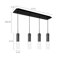 LED Pendant by Kuzco Lighting - Lena Collection, Black Finish - MP21703BK-04