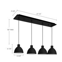 LED Pendant by Kuzco Lighting - Chroma Collection, Black Finish - MP1706BK-04