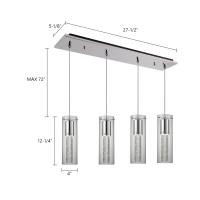 LED Pendant by Kuzco Lighting - Champagne Collection, Chrome Finish - MP4401CH-04