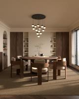 LED Pendant by Kuzco Lighting - Pluto Collection, Black Chrome Finish - MP402801BC-13