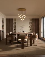 LED Pendant by Kuzco Lighting - Pluto Collection, Brushed Gold Finish - MP402801BG-13