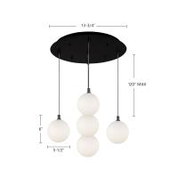 LED Pendant by Kuzco Lighting - Bolla Collection, Black Finish - MP3106BK-05