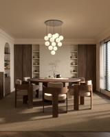 LED Pendant by Kuzco Lighting - Bolla Collection, Chrome/Opal Matte Glass Finish - MP3106CHOP-13