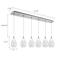LED Pendant by Kuzco Lighting - Victoria Collection, Chrome Finish - MP3005CH-06