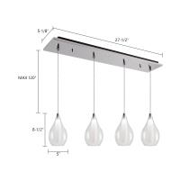 LED Pendant by Kuzco Lighting - Victoria Collection, Chrome Finish - MP3005CH-04