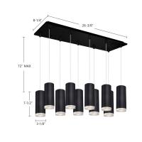 LED Pendant by Kuzco Lighting - Cameo Collection, Black Finish - MP401431BK-10