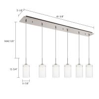 LED Pendant by Kuzco Lighting - Verona Collection, Brushed Nickel Finish - MP41304BN-06