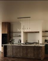 LED Pendant by Kuzco Lighting - Samson Collection, White/Clear Glass Finish - MP12506WHCL-06