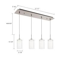 LED Pendant by Kuzco Lighting - Verona Collection, Brushed Nickel Finish - MP41304BN-04