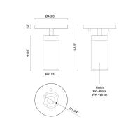 LED Ceiling Mount by Kuzco Lighting - Lorna Collection, White Finish - LD2-SA04W08-3036-WH-UNV-010