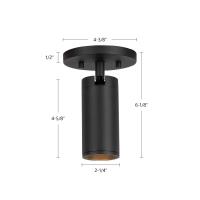 LED Ceiling Mount by Kuzco Lighting - Lorna Collection, Black Finish - LD2-SA04W08-3036-BK-UNV-010