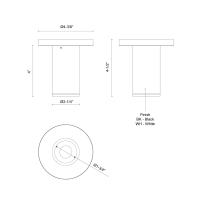 LED Ceiling Mount by Kuzco Lighting - Lorna Collection, Black Finish - LD2-SM04W08-3036-BK-UNV-010