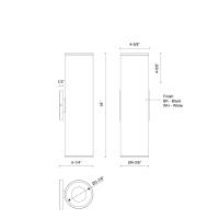 LED Wall Sconce by Kuzco Lighting - Lorna Collection, Black Finish - LD4-UD16W40-3036-BK-UNV-010