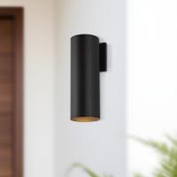 LED Outdoor Wall Sconce by Kuzco Lighting - Lorna Collection, Black Finish - LD4-WS12W24-3036-BK-UNV-010