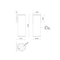 LED Outdoor Wall Sconce by Kuzco Lighting - Lorna Collection, Black Finish - LD4-WS12W24-3036-BK-UNV-010