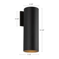 LED Outdoor Wall Sconce by Kuzco Lighting - Lorna Collection, Black Finish - LD4-WS12W24-3036-BK-UNV-010