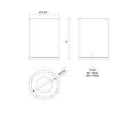 LED Flush Mount by Kuzco Lighting - Lorna Collection, Black Finish - LD4-FM06W18-3036-BK-UNV-010