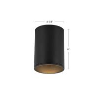 LED Flush Mount by Kuzco Lighting - Lorna Collection, Black Finish - LD4-FM06W18-3036-BK-UNV-010