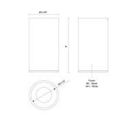 LED Flush Mount by Kuzco Lighting - Lorna Collection, Black Finish - LD4-FM08W20-3036-BK-UNV-010