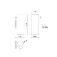 LED Wall Sconce by Kuzco Lighting - Lorna Collection, Black Finish - LD4-UD12W36-3036-BK-UNV-010