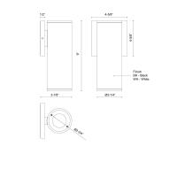 LED Outdoor Wall Sconce by Kuzco Lighting - Lorna Collection, Black Finish - LD3-WS09W14-3036-BK-UNV-010